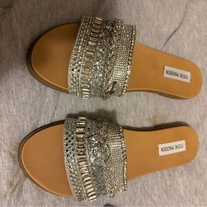 Steve Madden Glittering Silver Women's Sandals
